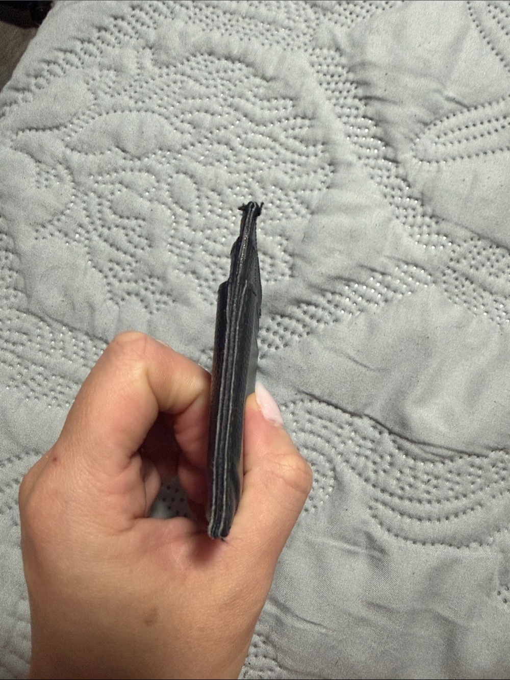 Saint Laurent Black Textured Leather Card Holder with Silver Logo - Picture 5 of 5